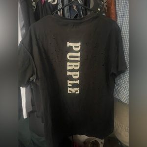 AUTHENTIC purple brand bullet hole shirt
